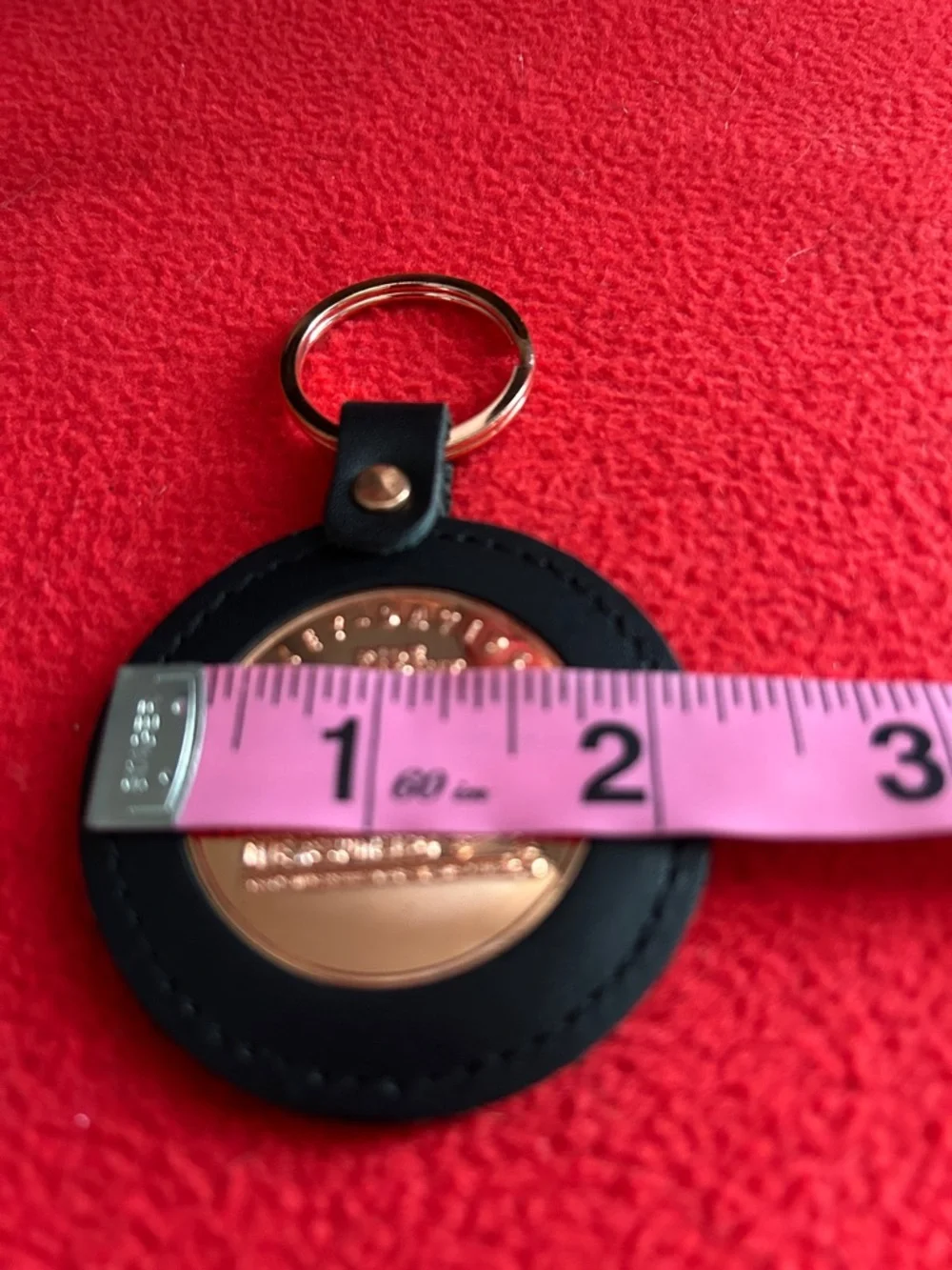 Harley-Davidson Black Leather Keychain with Gold Medallion unisex